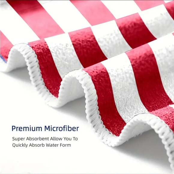 🇺🇸 American Flag Pattern Oversized Beach Towel - Picture 4 of 10